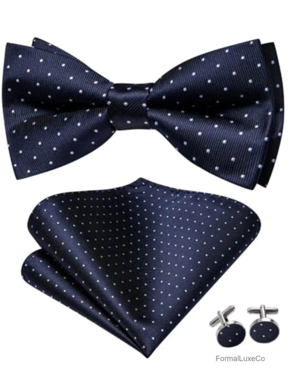 Pre-Tied Paisley Striped Bowtie Set with Pocket Square for Men Wedding Business